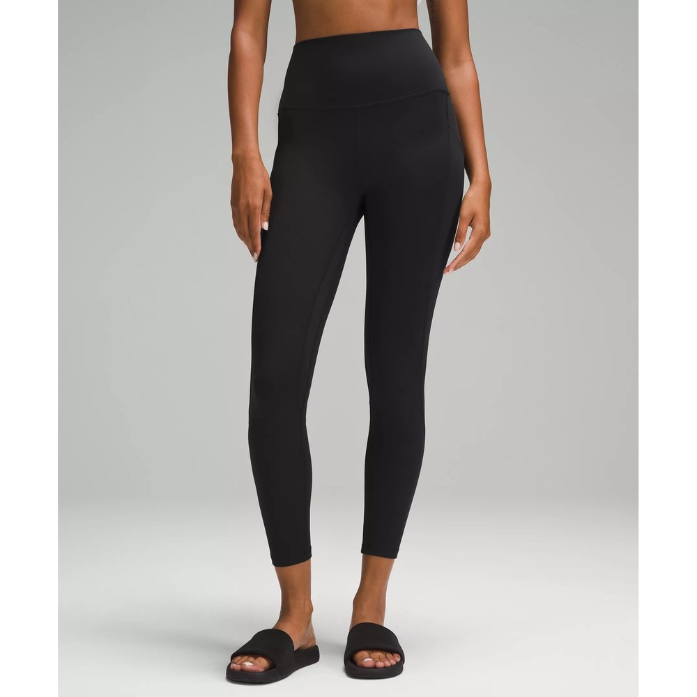 Lululemon Align High Rise Pant Pockets Leggings 25" Black Gym Workout Womens 6